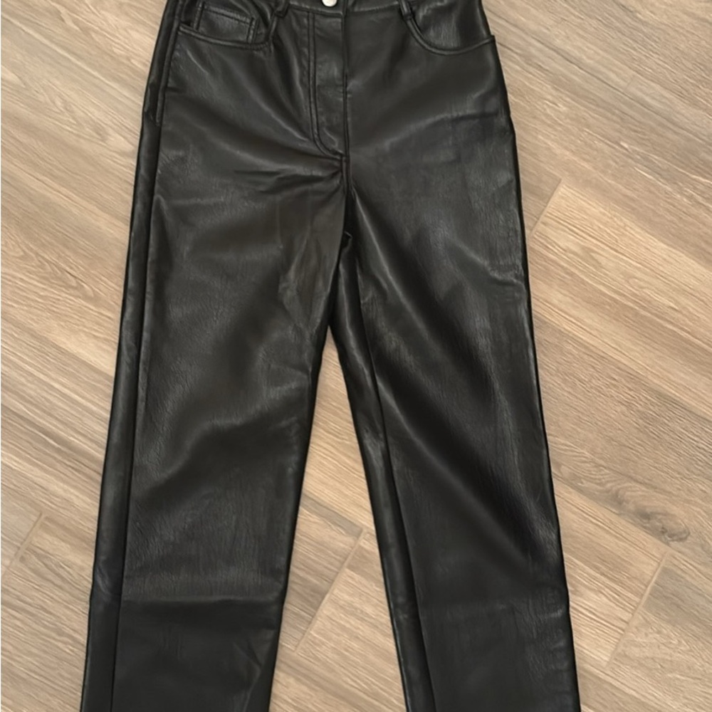 Aritzia Black Leather Pants